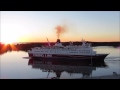 Viking Line MS Rosella Skramlar Igång I Mariehamn 13.3.2015