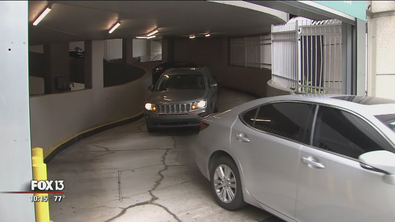 Jackson Street construction traps motorists in Tampa parking garage