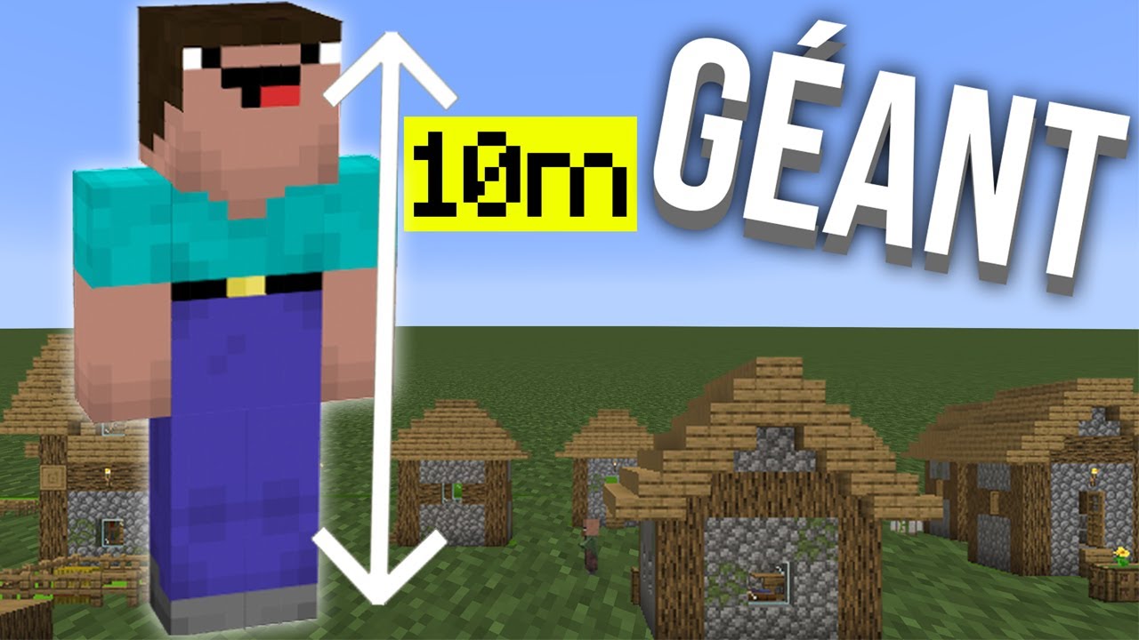 Je Suis un GÉANT Sur Minecraft ! - YouTube