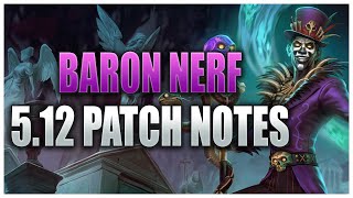 Baron Nerfs Are Here! SMITE 5.12 Patch Notes Review w/ Mast