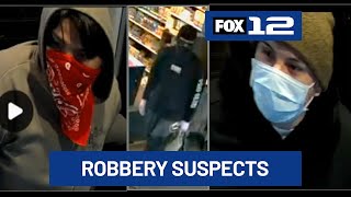 3 suspects wanted for armed robbery of SE Portland smoke shop