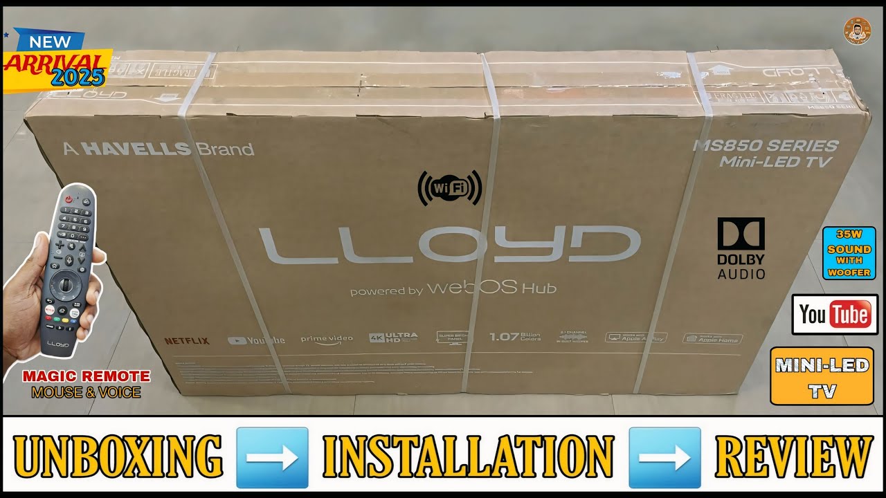 LLOYD 55MS850G 2025 || 55 Inch Mini-LED Webos Smart Tv Complete Unboxing And Review || Magic Remote