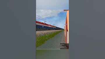 Twin WAG-7 With Freight Train Crossing Madurai Express #openrails #msts #traingame #trainzsimulator