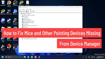 How to Fix Mice and Other Pointing Devices Missing From Device Manager in Windows 10/11