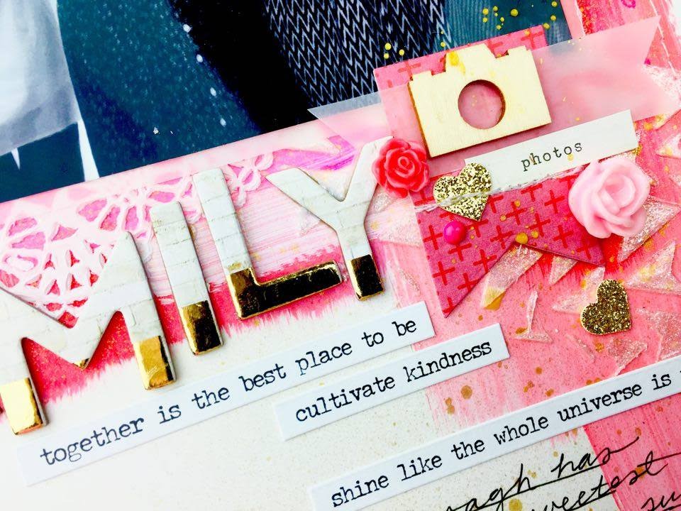 Mixed Media Monday ~ Best Family ~ Scrapbooking Process Video + + + Inkie Quill scrapbooking tarjetas