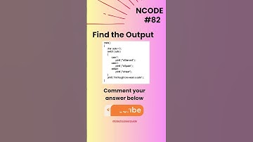 NCODE #82 | Find the Output | Comment your Answer Below | #coding #ncodeseries #ncode #coding #code.