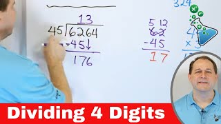 Dividing 4 Digit Numbers by 2 Digit Numbers