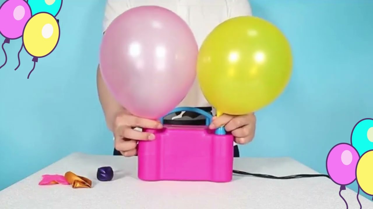 Party Hour Pink, Blue High Power Electric Balloon Machine Inflator Air Pump