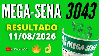 🍀 MEGA-SENA RESULTS 3043 (08/11/2026) | Draw Contest 3043