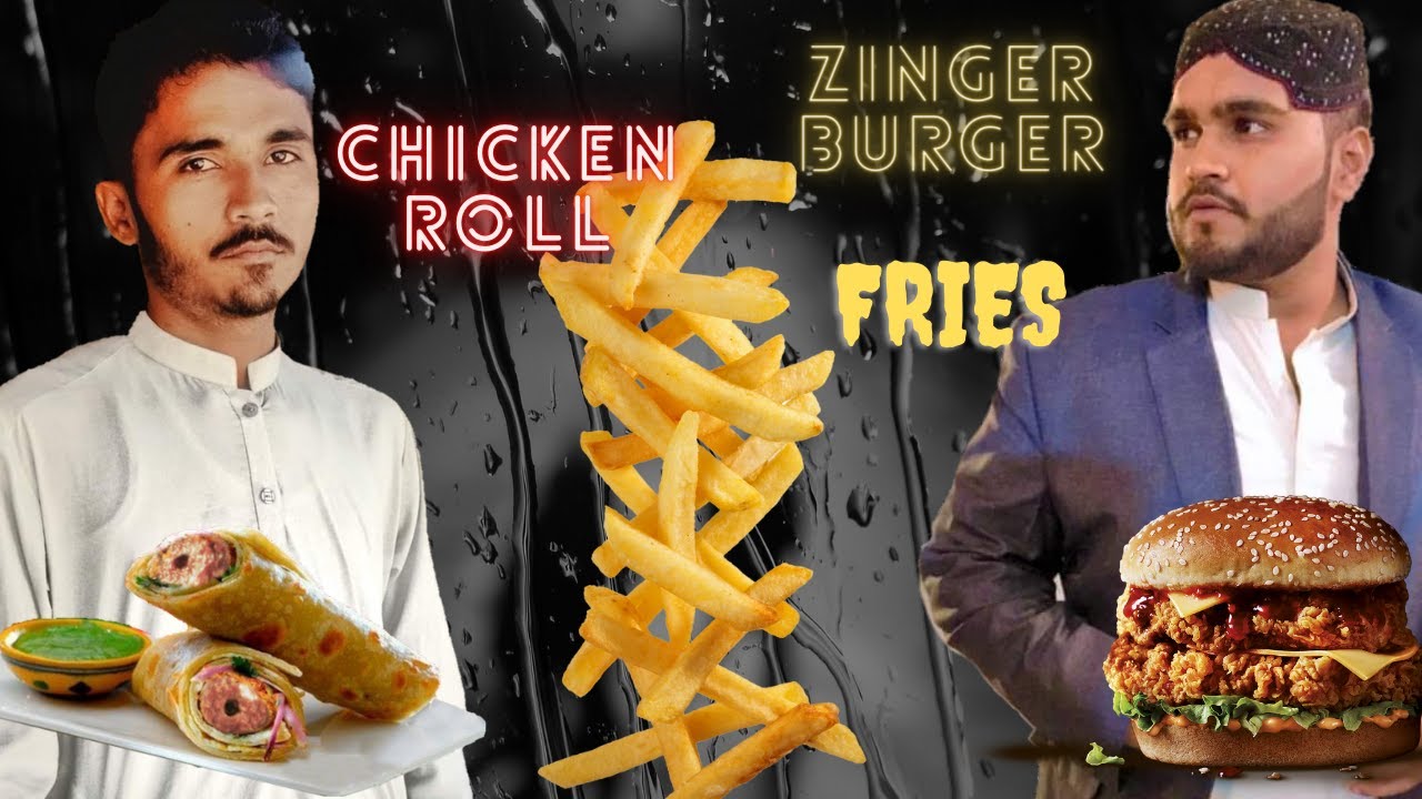 Zinger Burger 🍔 Chicken Chutney Roll 🌯 In Matli City by