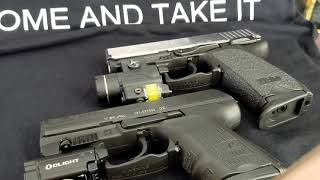 Streamlight (TLR-4 on HK USP compact) vs Olight (BALDR mini on HK