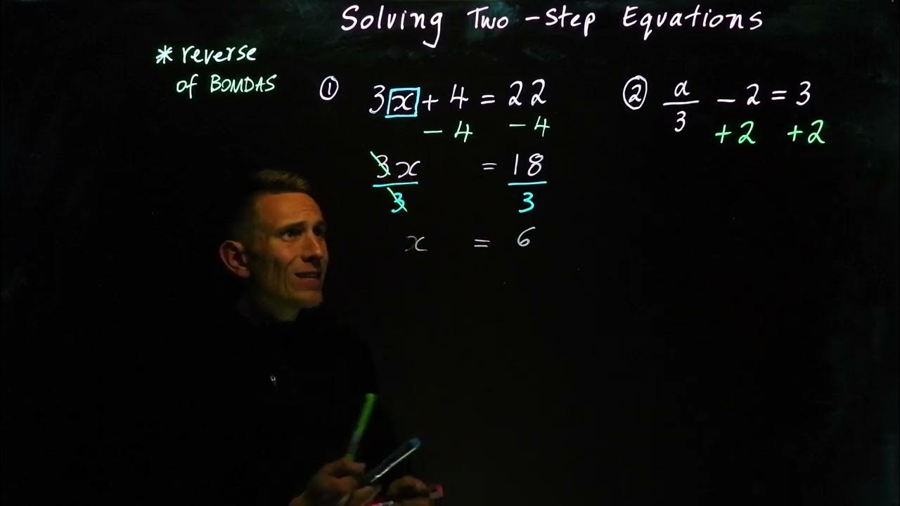 2 - Solving Two Step Equations - YouTube
