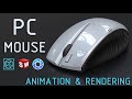 Анимация и рендеринг компьютерной мыши. PC Mouse 3d model, animation and rendering.