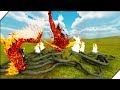 ОГРОМНЫЕ ЗМЕИ против ФЕНИКСОВ - Игра Beast Battle Simulator. Битва динозавров