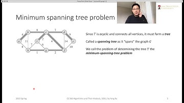 Video 1 for Lecture 9 Graph Algorithms (Part 2 Advanced): Minimal Spanning Tree