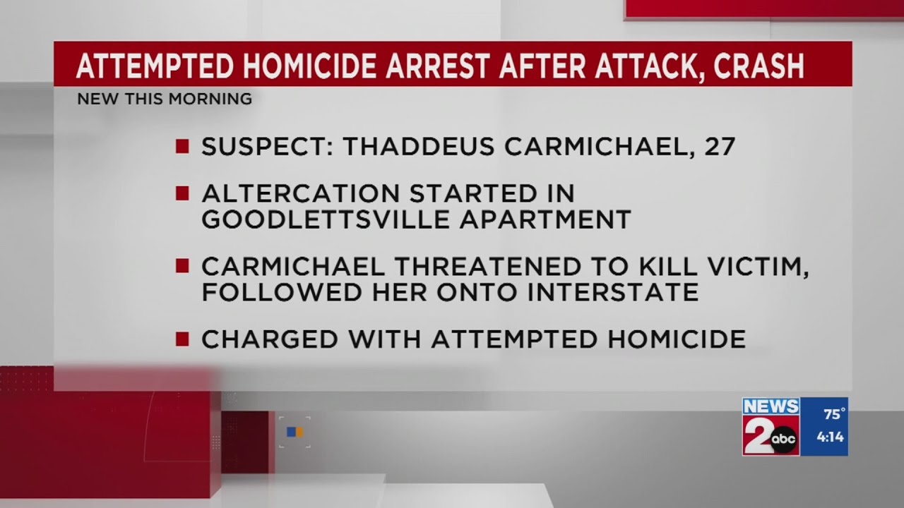 Man charged with attempted homicide after attack, crash - YouTube