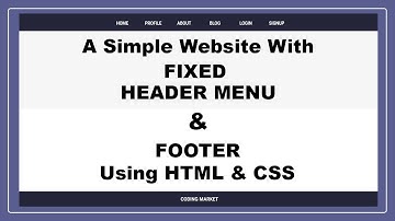 How to create the Simple Website with Fixed Header Menu and Footer - sticky footer - sticky menu
