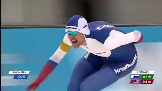 Денис Юсков 1500 м Мировой рекорд. Солт-Лейк-Сити, США 2017