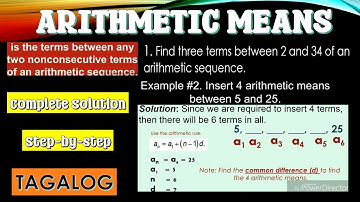 HOW TO FIND ARITHMETIC MEANS?| Insert terms!