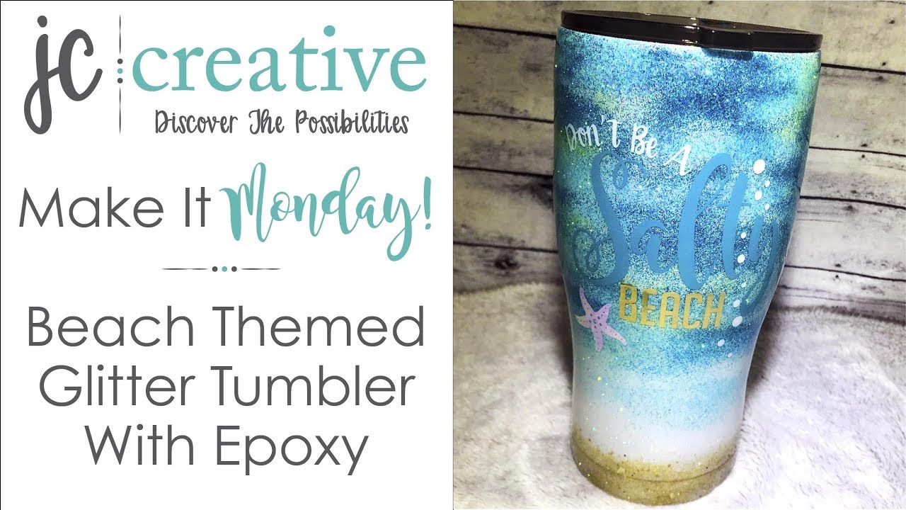 Beach Themed Tumbler With Epoxy YouTube