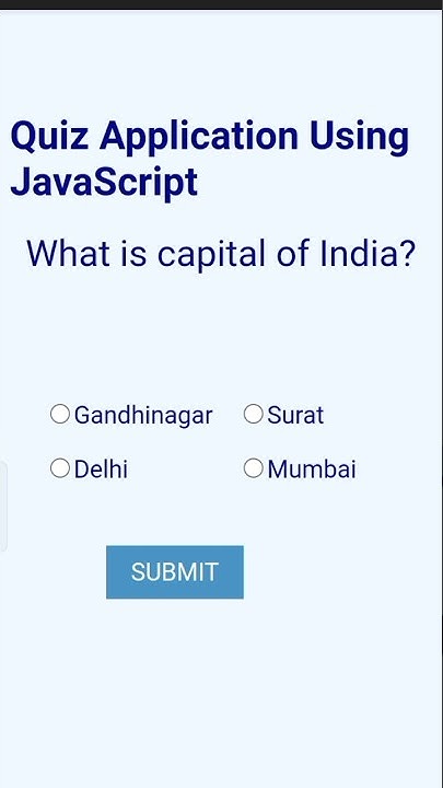 Simple Quiz Application using Javascript | html css #coding #jsproject ...