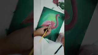 art shorts youtubeshorts flamingo acrylicpainting