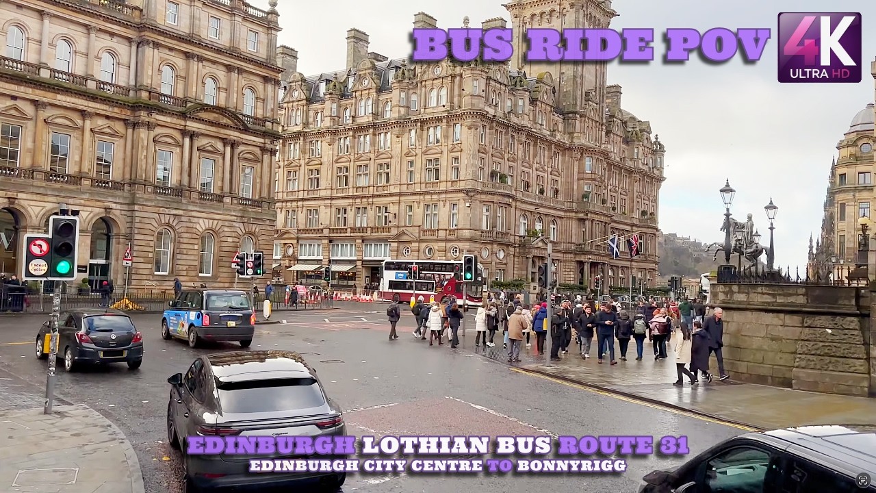 Edinburgh City Centre to Bonnyrigg | Scotland | Lothian Bus Route 31 | Bus Ride POV 4K