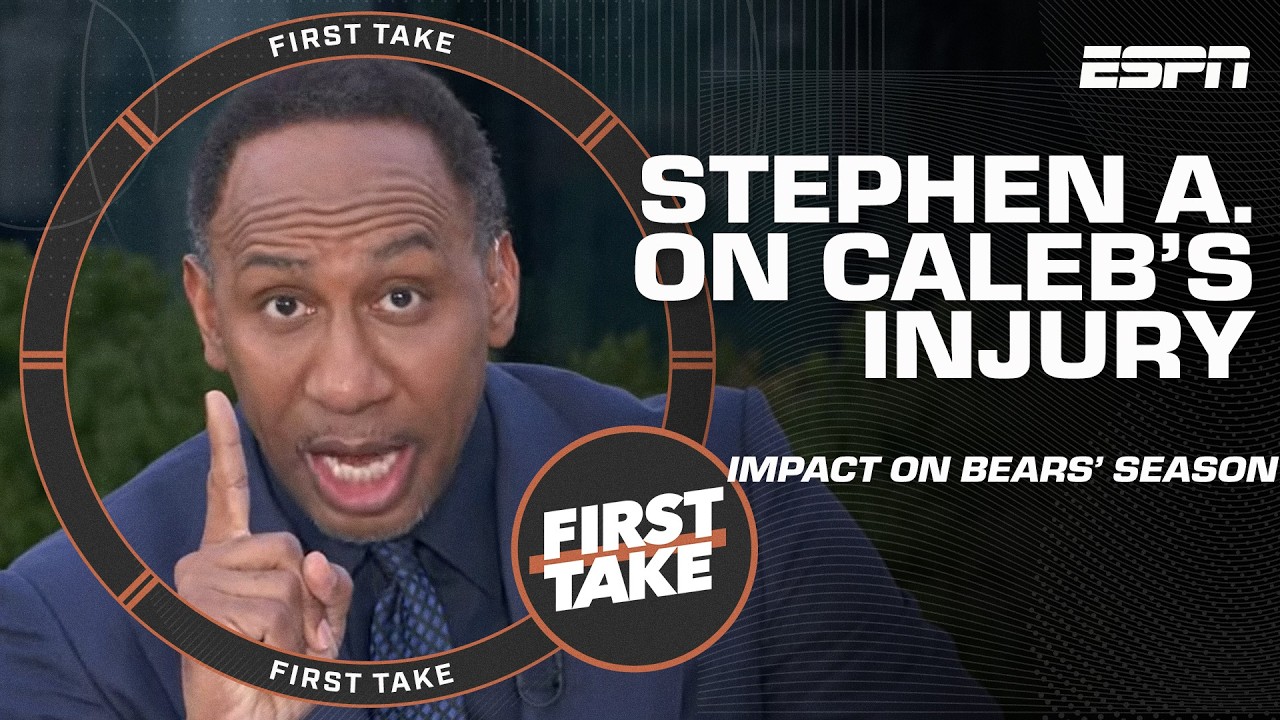 WATCH: 'No Caleb Williams, no Chicago Bears relevancy! 😮 – Stephen A. on the QB's injury | First Take