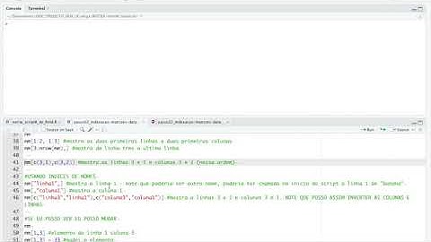 Indexação de matrizes e dataframes no R