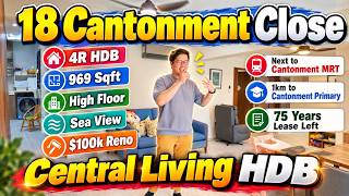 [FOR SALE] 18 Cantonment Close| 4Rm HDB 969 Sqft| High Floor| Sea View| $100k Reno| Cantonment MRT
