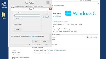Windows 8.0 Professional - Copy a User Profile