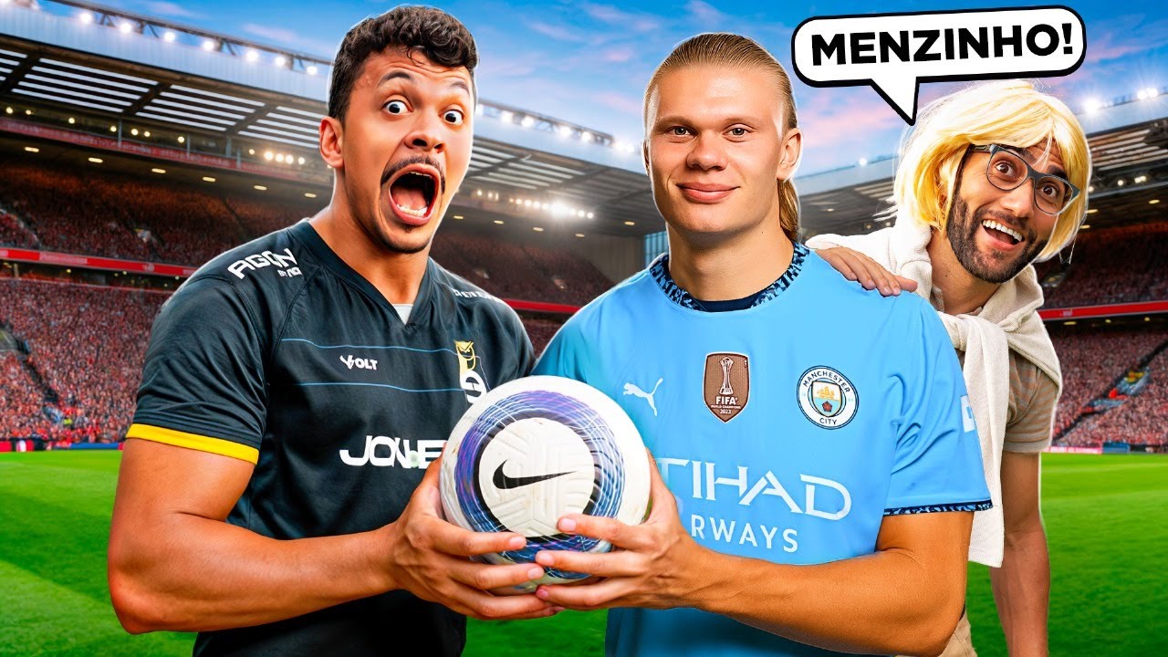 TESTANDO A BOLA DA PREMIÈRE LEAGUE! ASSINADA PELO HAALAND! 😱⚽