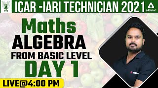 Icar Iari Technician Recruitment 2021  Maths  Algebra Day 1 basic Level