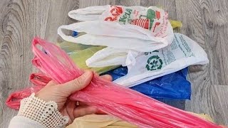 Great Idea 🤩Look What I Made by Cutting Up Market Bags and Baking them in the Oven!!!!