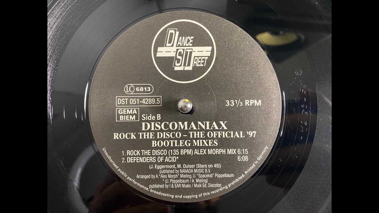 Discomaniax – Rock The Disco (Alex Morph Mix) - Dance Street 1997