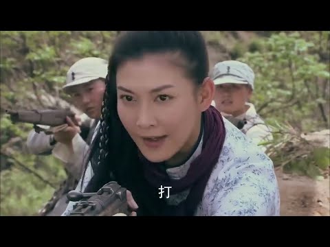 【抗日電影】 女兵開槍引誘偽軍進入包圍圈，一槍一個殲滅他們！ ⚔️ 抗日 #抗戰 #搶戰 #戰爭