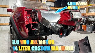 ALL MOTOR VR6 3.6 BILLET INTAKE MANIFOLD FINISHED