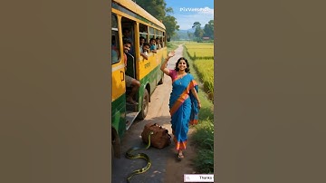 A snake is entered into the passengers bag in bus lion saved 🦁🚌🐍 #shorts #ai