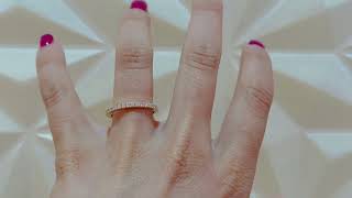 Video: DAFNE BAND Yellow Gold Wedding Ring Diamond 0.38