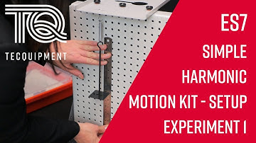 Engineering Science How To: Set-up & Experiment for the Simple Harmonic Motion Kit ES7 - TecQuipment