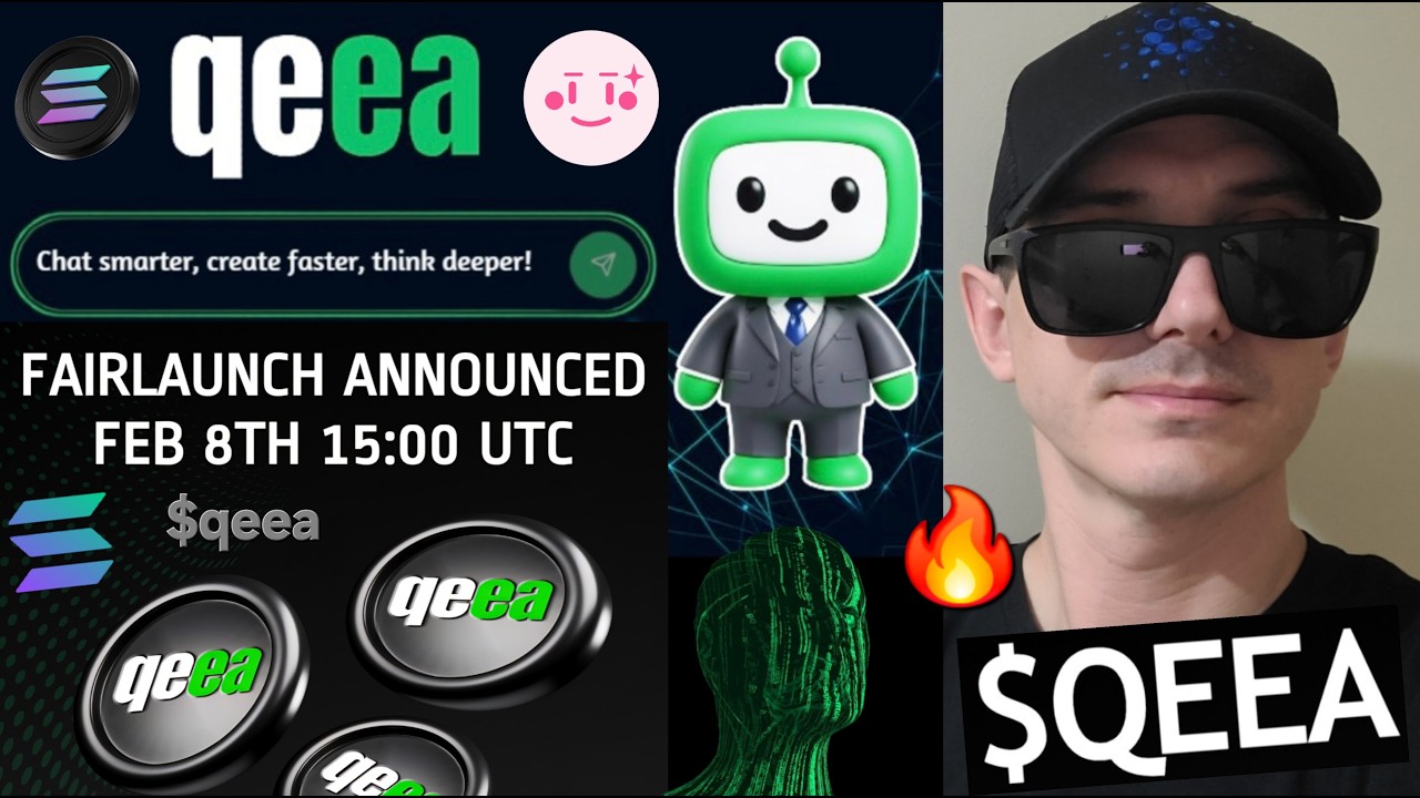 $QEEA - QEEA AI TOKEN PRESALE CRYPTO COIN HOW TO BUY IDO PINKSALE SOLANA BLOCKCHAIN SOL AGENT NEW