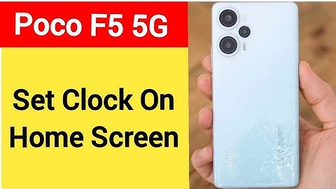 How to set clock on home screen, Poco F5 5G me time set kaise kare