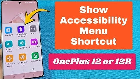 Accessibility Menu Shortcut for OnePlus 12 phone