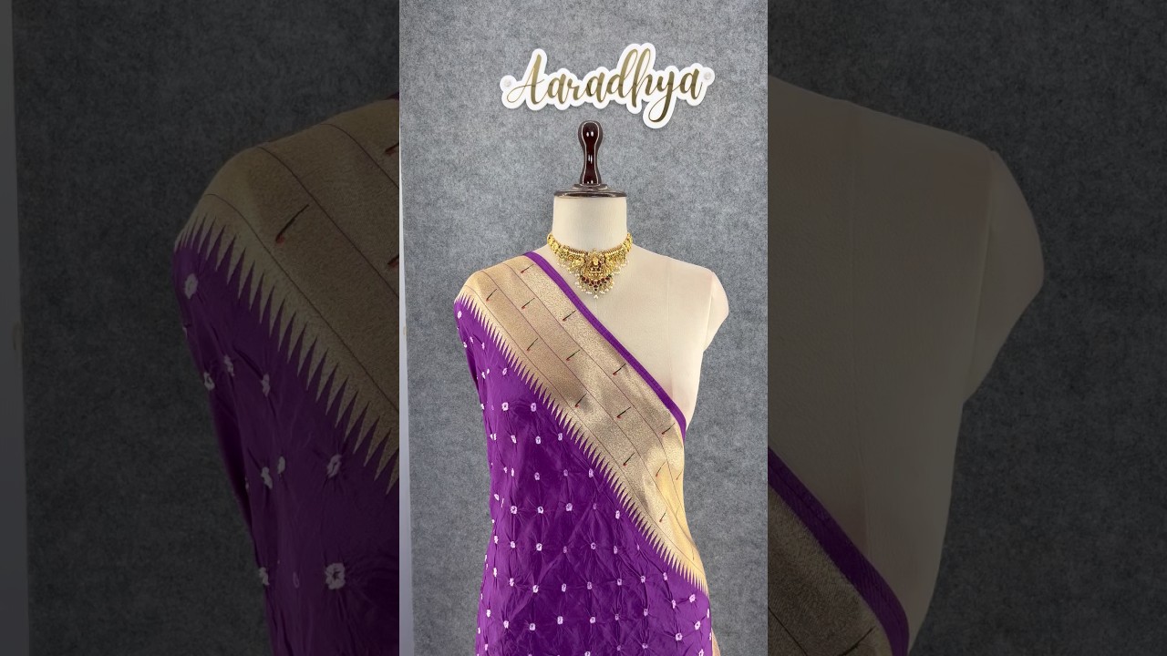 Royal Paithani Bandhani Fusion Weave Saree