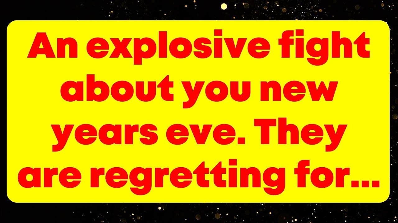 Взрывная ссора из-за тебя в новогоднюю ночь. Они сожалеют о... Боге.