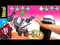 Youtube Thumbnail Among us VS FNF Friday night funkin for Pizza! |  [fictional video] | Kluna Tik FastToon Style