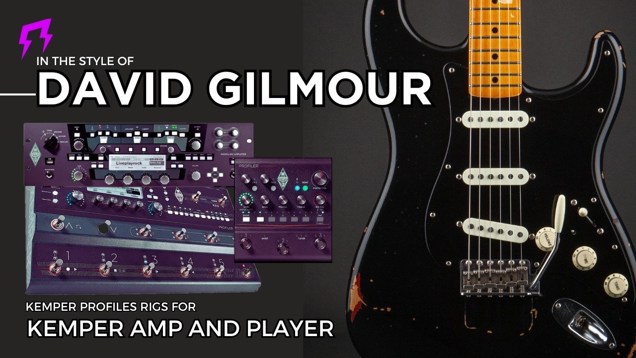 David Gilmour Pink Floyd style Kemper Amp and Player Guitar