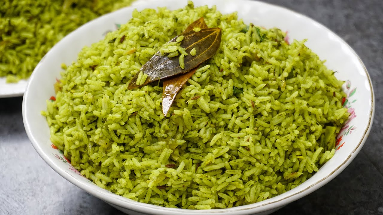 Palak Rice Recipe in Telugu | Spinach Fried Rice Recipe | Hyderabadi Ruchulu