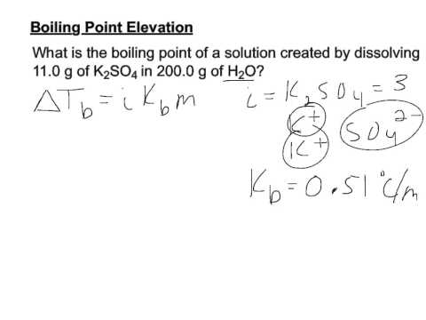 Boiling Point Elevation Example