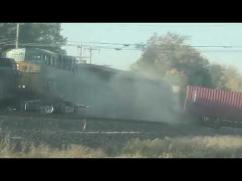 Train hits semi truck stuck on railroad tracks in Pendleton, Indiana